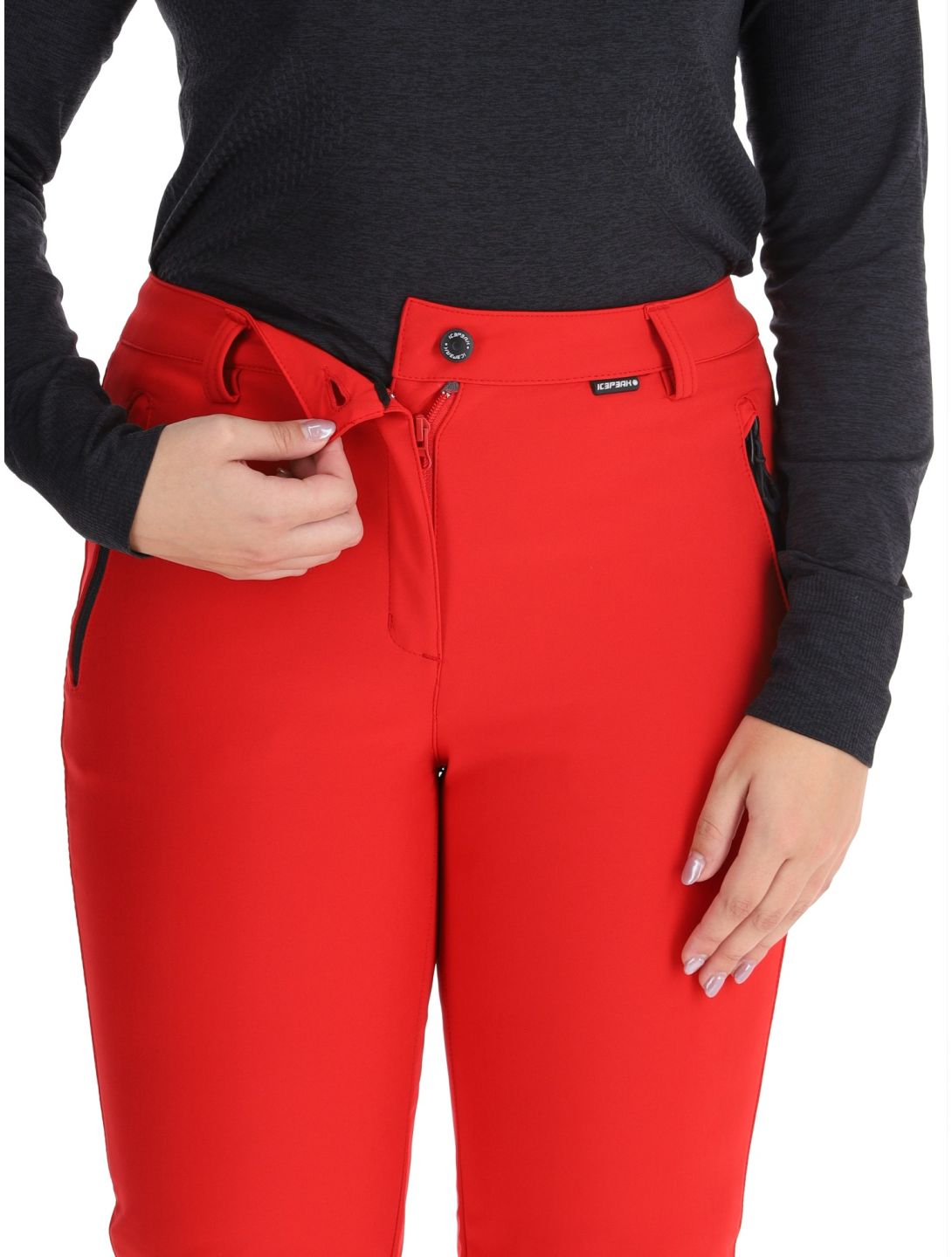 Icepeak, Frechen softshell skibroek dames Coral-Red rood 