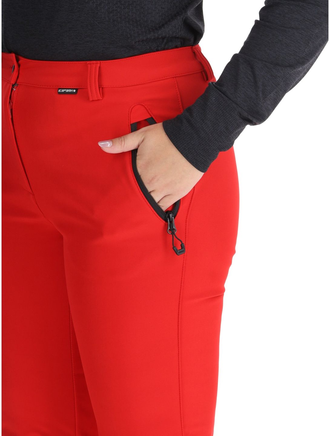 Icepeak, Frechen softshell skibroek dames Coral-Red rood 