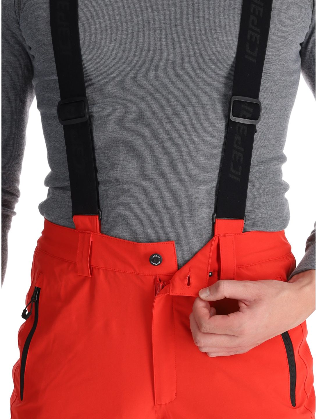 Icepeak, Freiberg skibroek lang model heren Coral-Red rood 