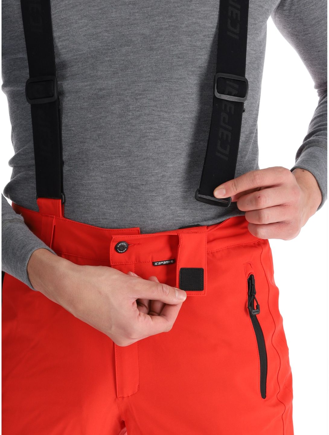 Icepeak, Freiberg skibroek lang model heren Coral-Red rood 