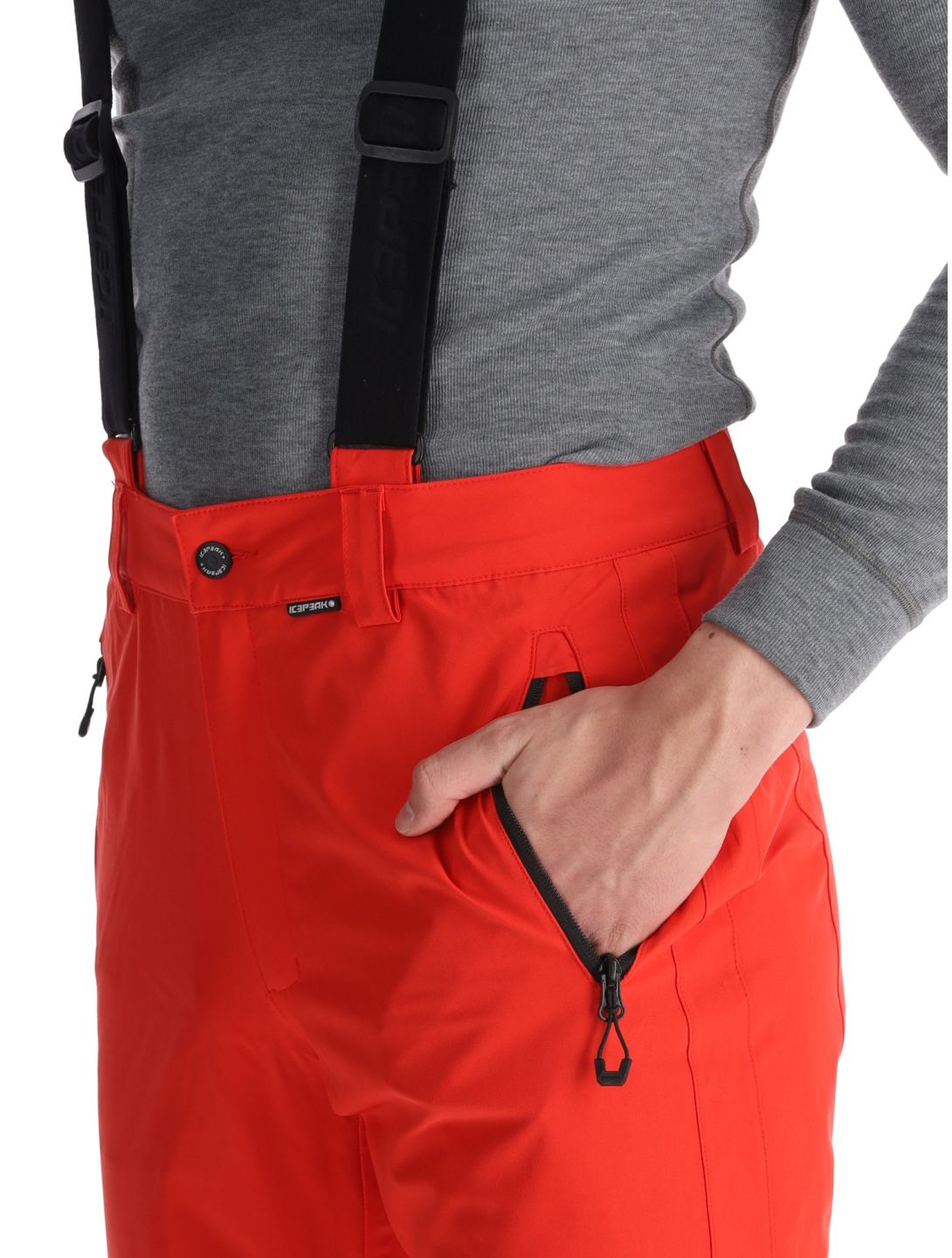 Icepeak, Freiberg skibroek lang model heren Coral-Red rood 