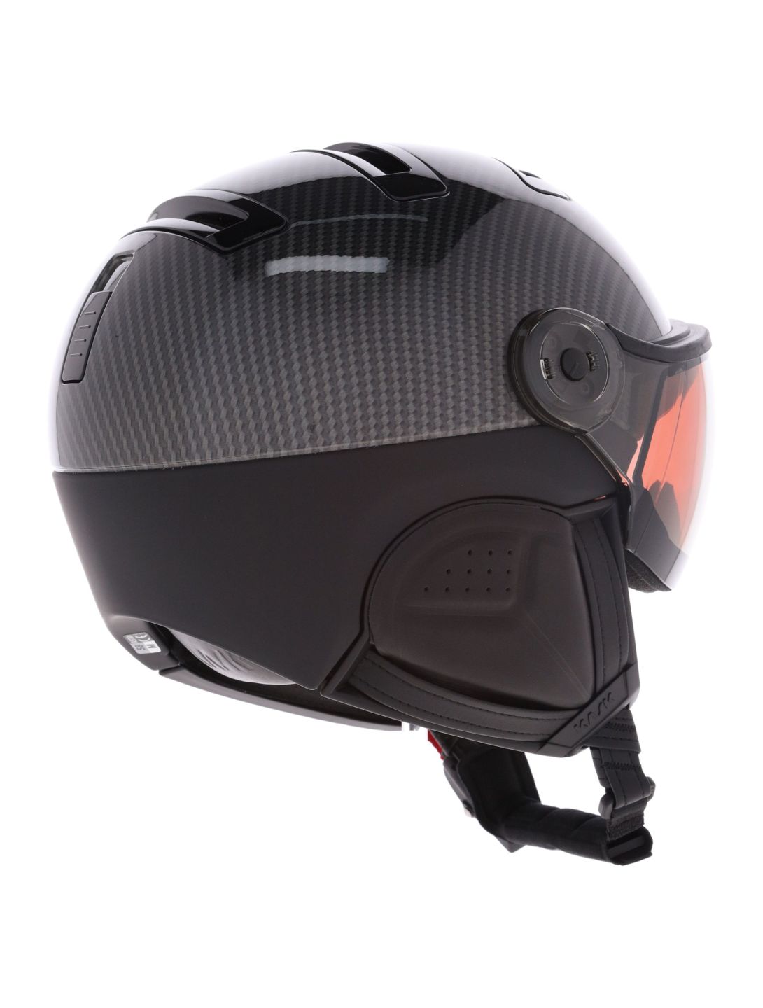 Kask, Piuma-R Elite skihelm met vizier unisex Carbon/Black zwart 