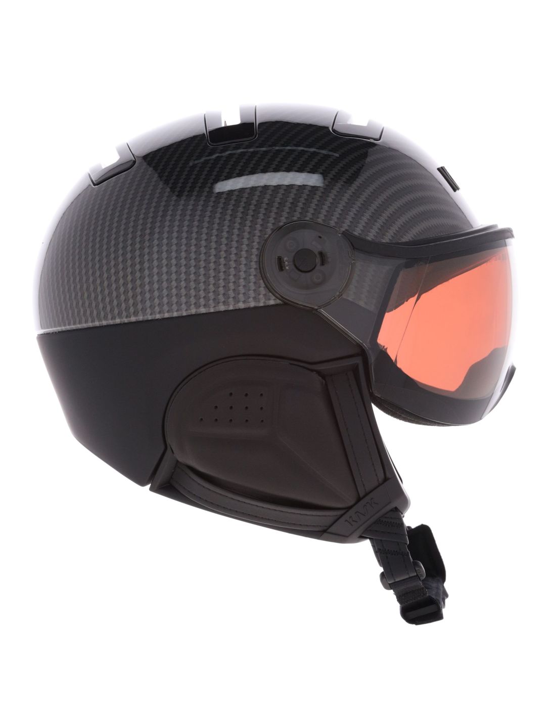 Kask, Piuma-R Elite skihelm met vizier unisex Carbon/Black zwart 