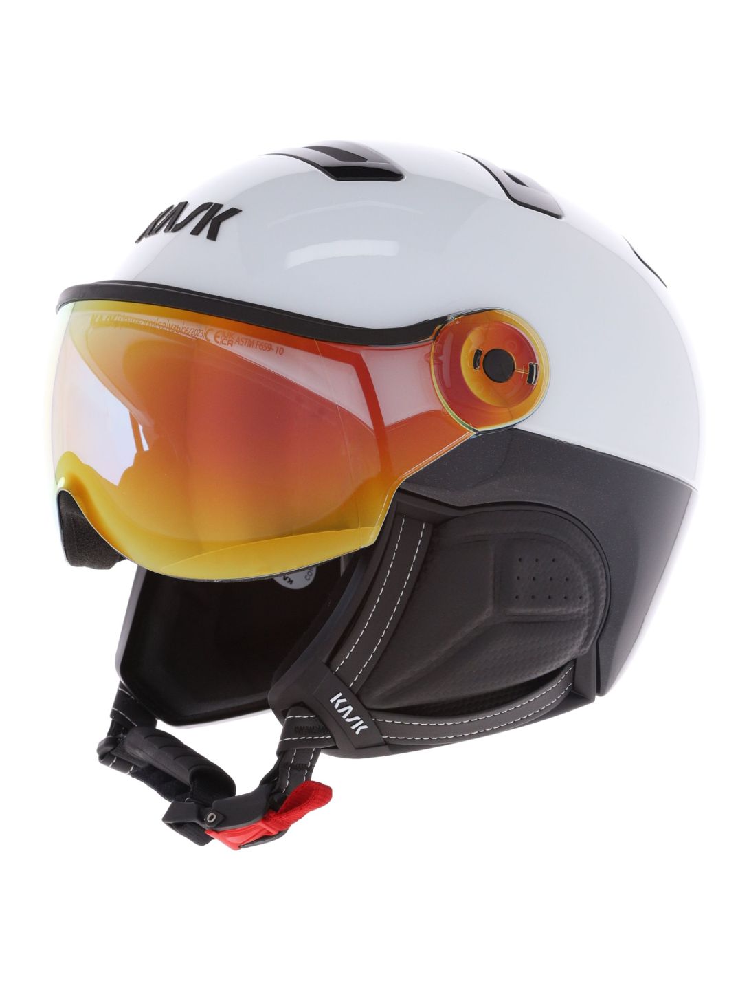 Kask, Piuma-R Montecarlo skihelm met vizier unisex White wit 