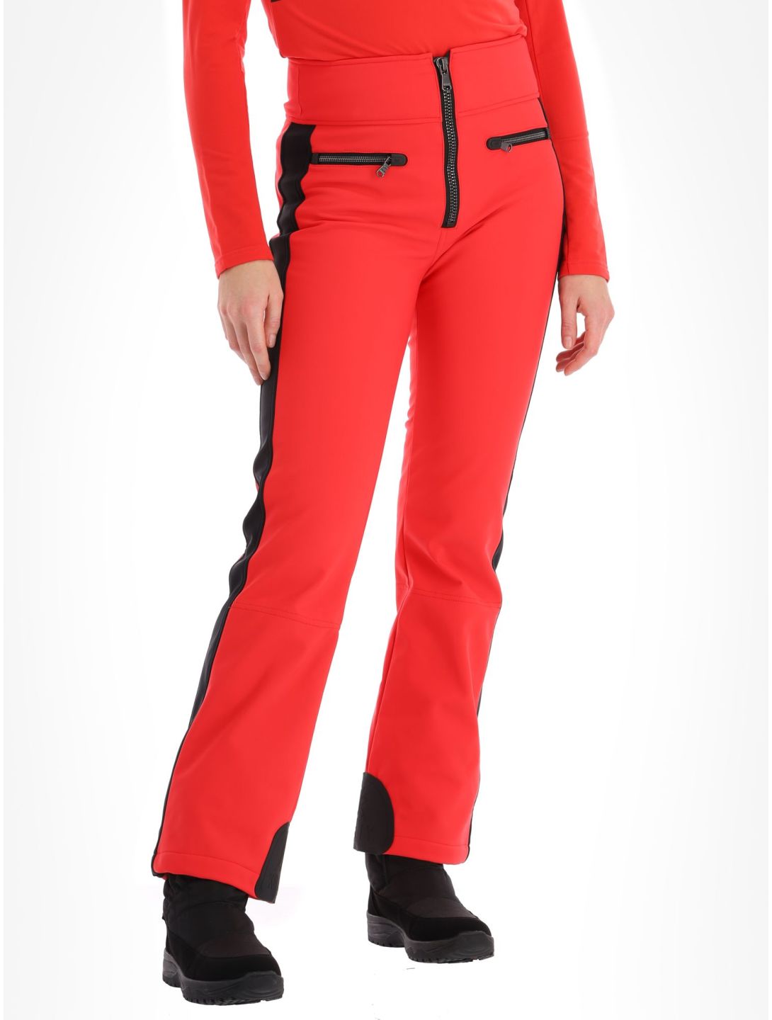 Kelly, April softshell skibroek dames Red / Black rood, zwart 