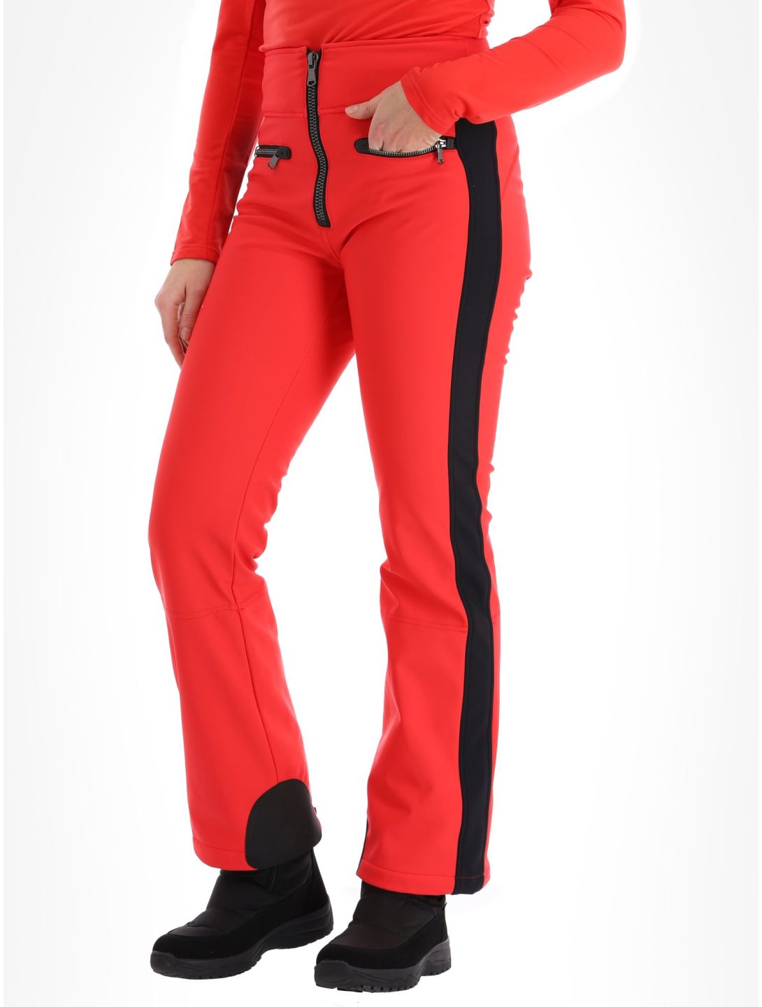 Kelly, April softshell skibroek dames Red / Black rood, zwart 