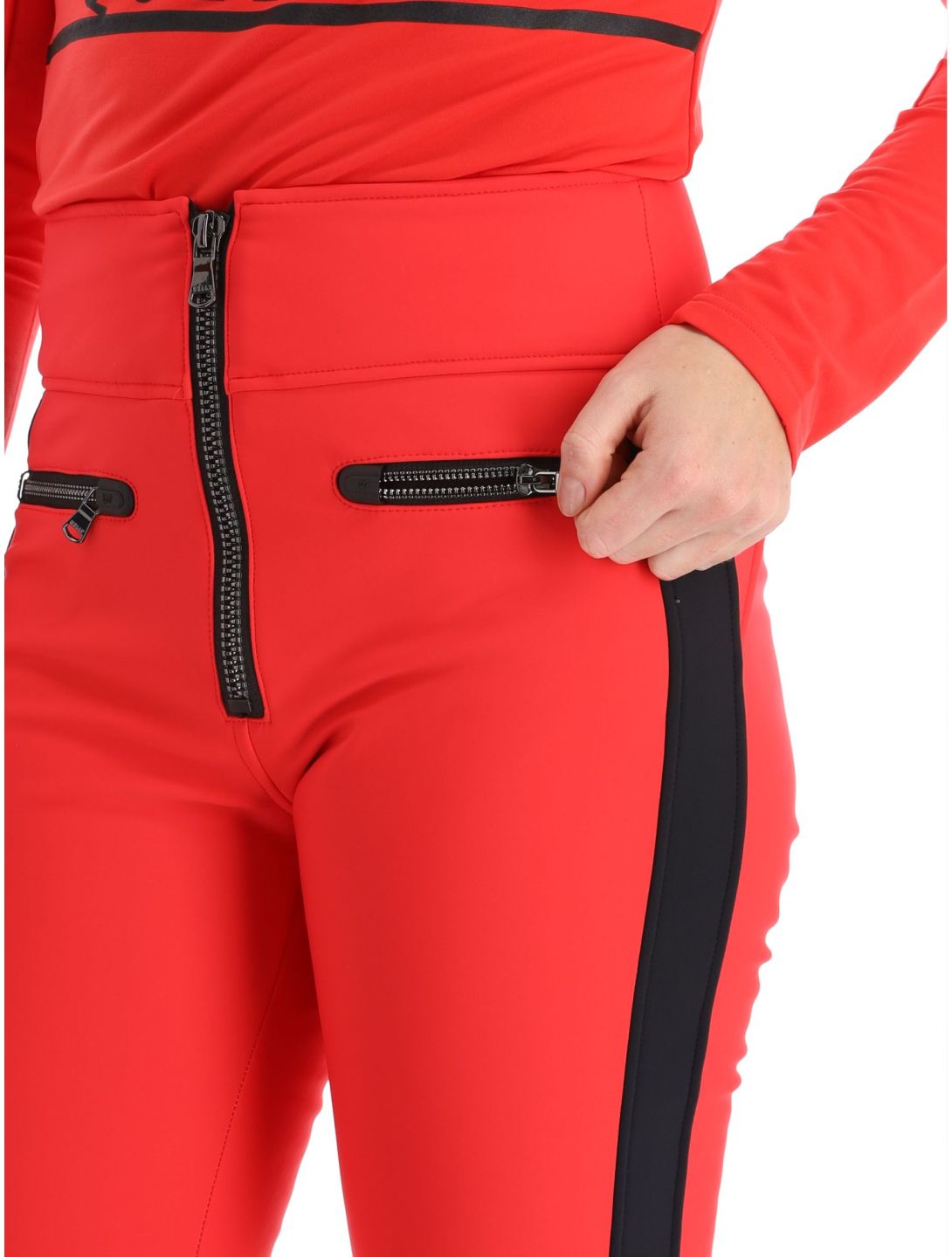 Kelly, April softshell skibroek dames Red / Black rood, zwart 