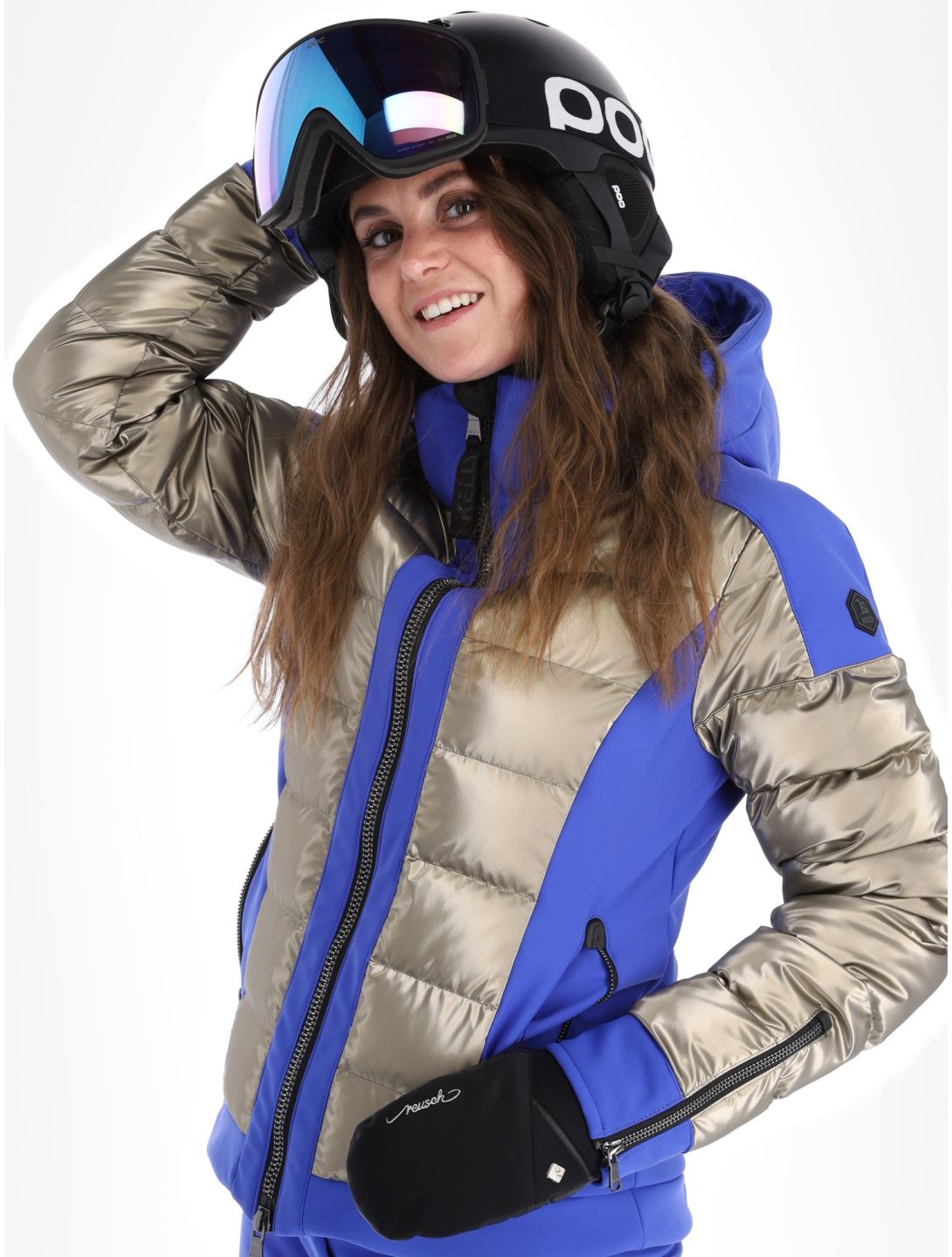 Kelly, Thea ski-jas dames Bronze / Blauw blauw, Bronze 