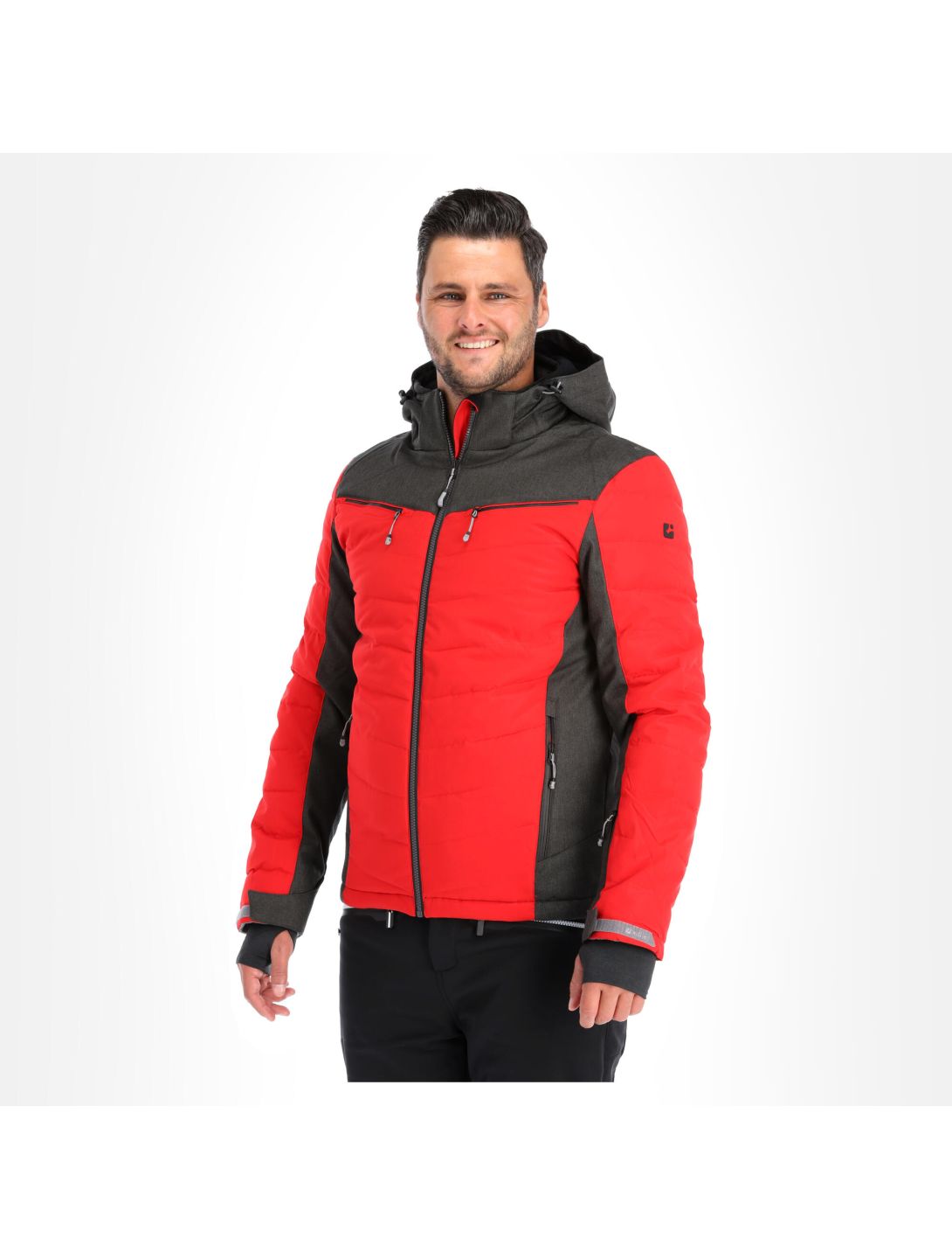 Killtec, Savognin Mn Jckt ski-jas plus size heren Grijs/Rood