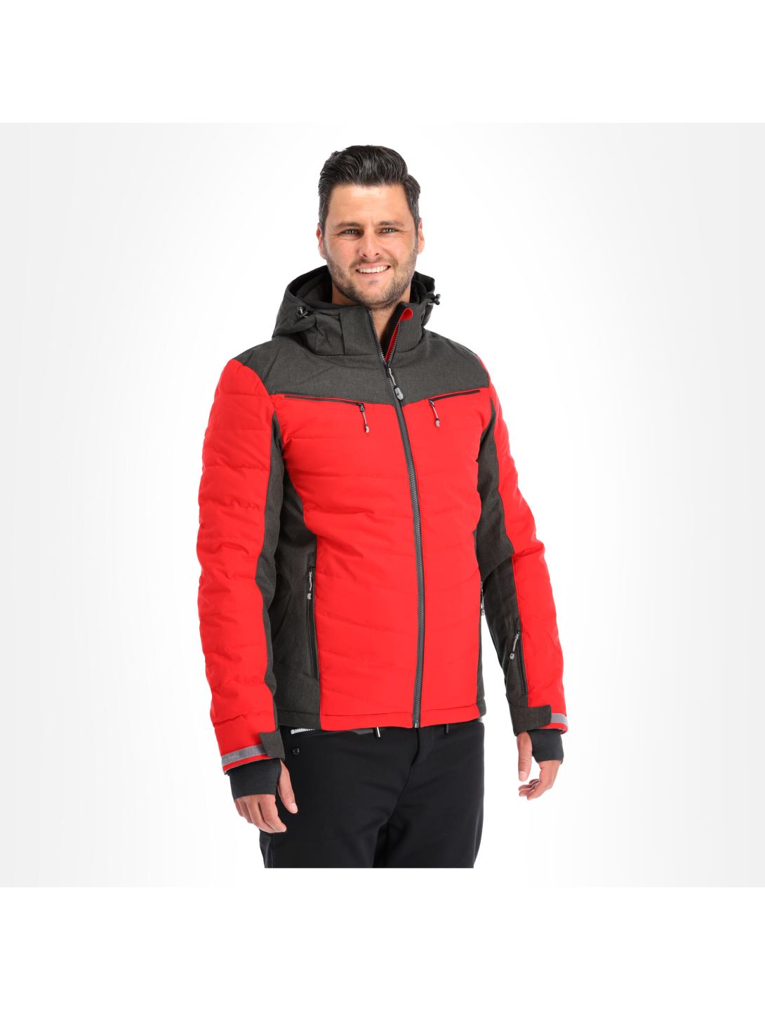 Killtec, Savognin Mn Jckt ski-jas plus size heren Grijs/Rood