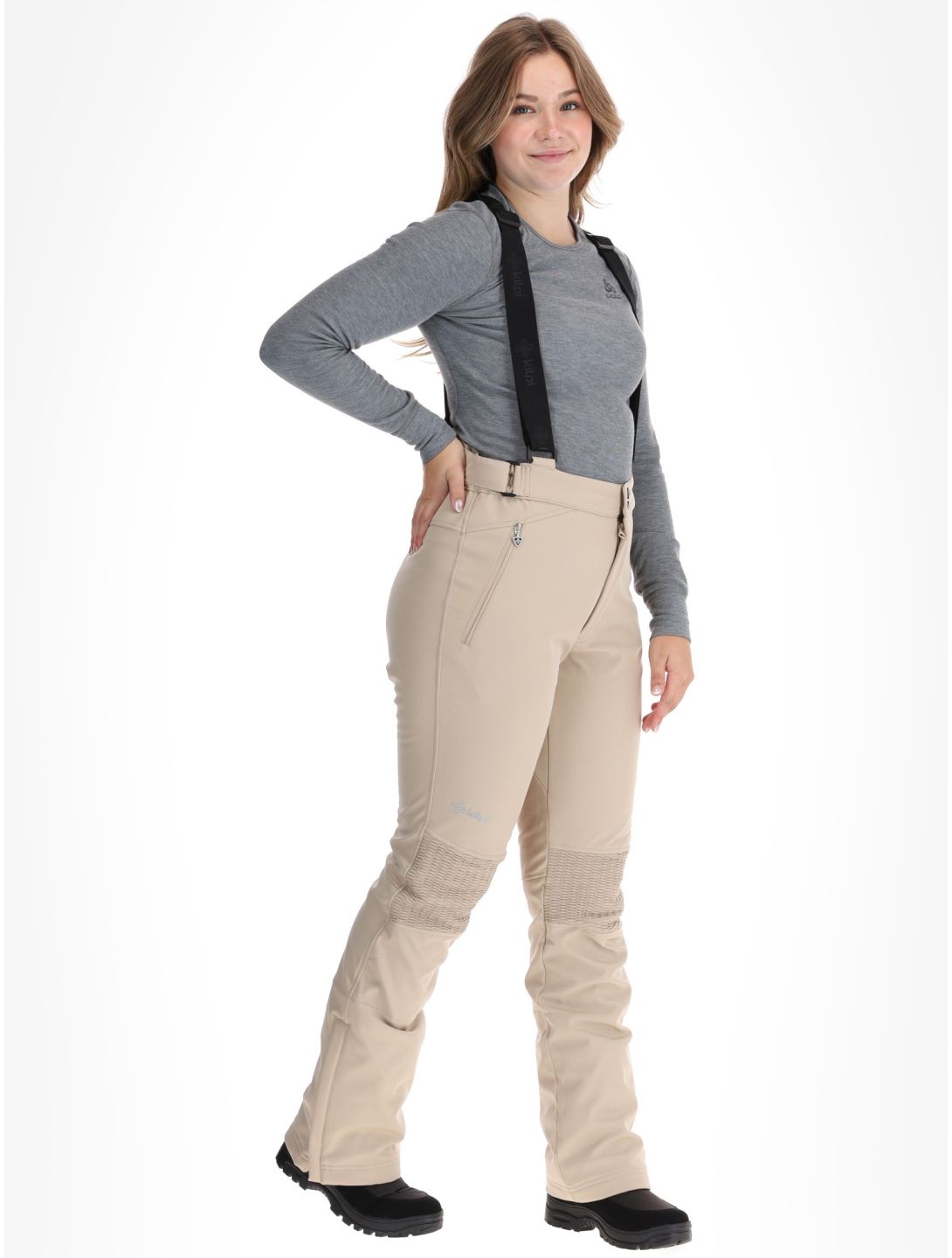 Kilpi, DIONE softshell skibroek dames Beige beige 