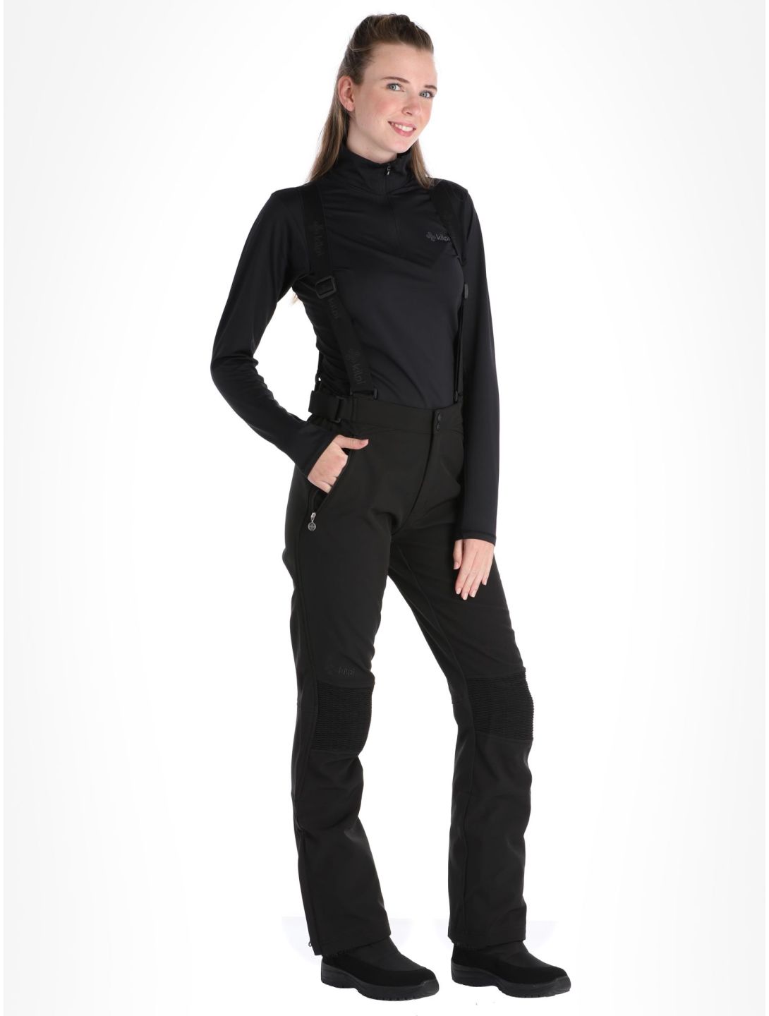 Kilpi, Dione-W softshell skibroek dames Black zwart 