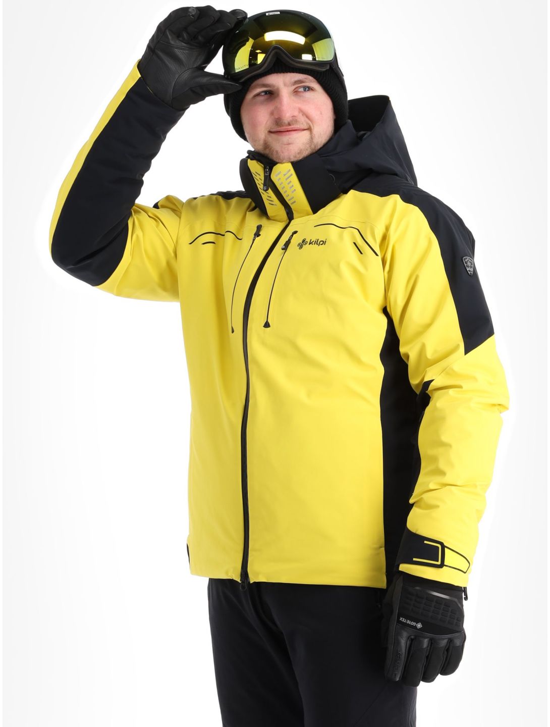 Kilpi, Hyder-M ski-jas heren Yellow geel, zwart 