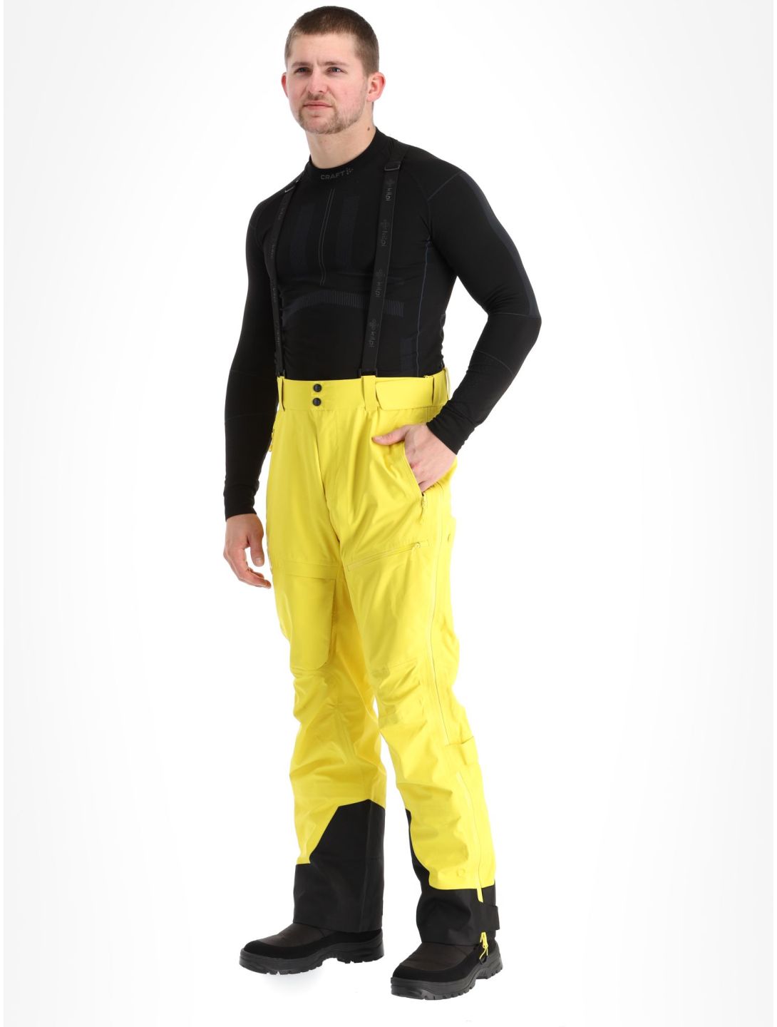 Kilpi, Lazzaro-M hardshell skibroek heren Yellow geel 