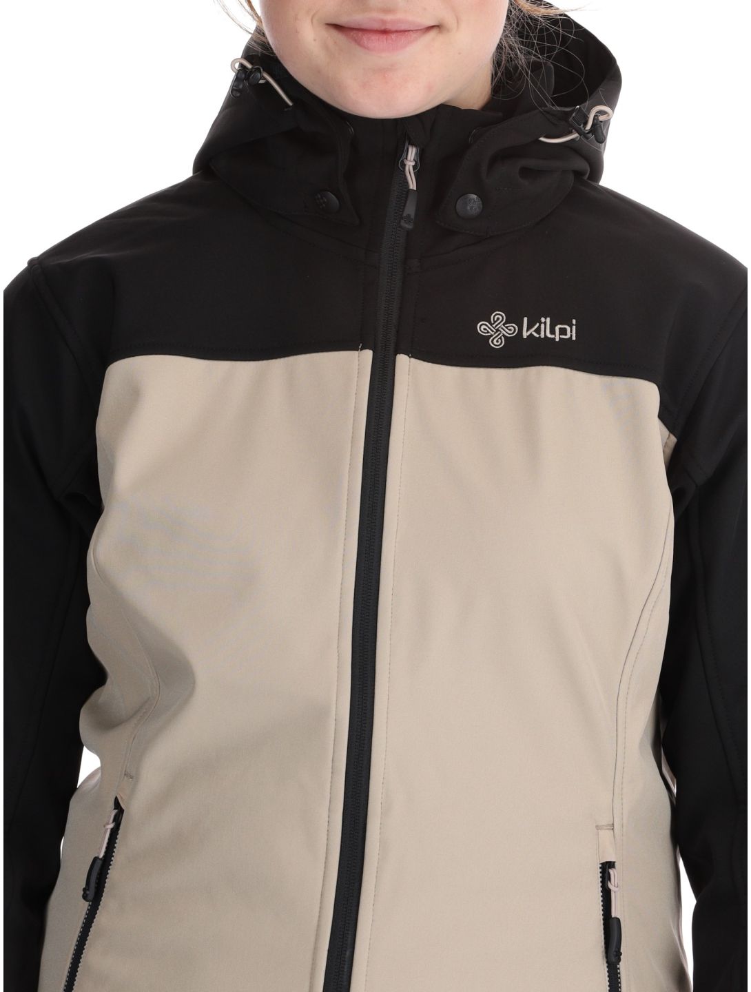 Kilpi, Ravia softshell ski-jas dames Beige beige, zwart 