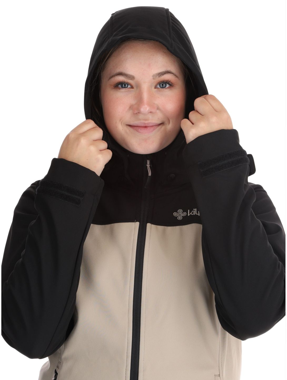 Kilpi, Ravia softshell ski-jas dames Beige beige, zwart 