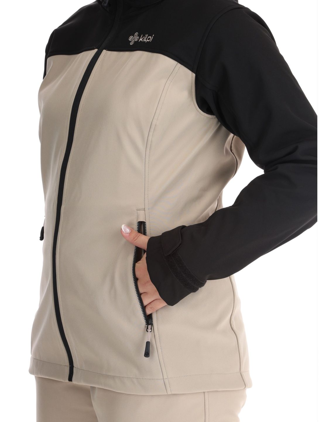 Kilpi, Ravia softshell ski-jas dames Beige beige, zwart 