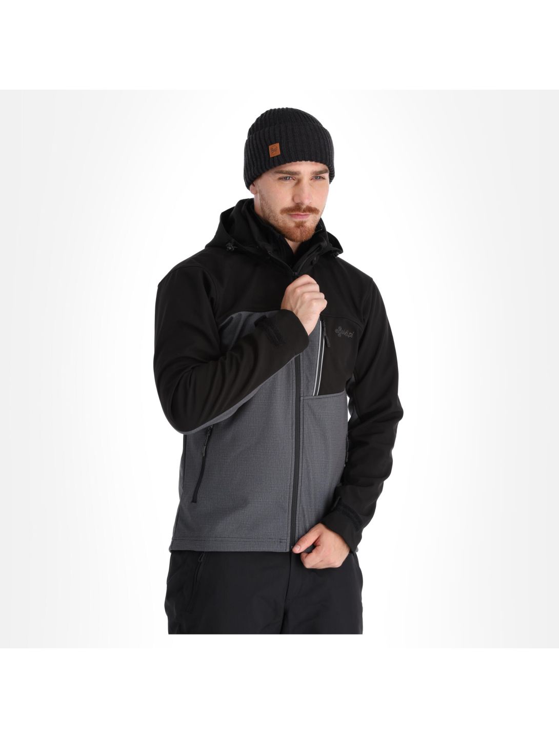 Kilpi, Ravio-M softshell ski-jas heren dark grijs 