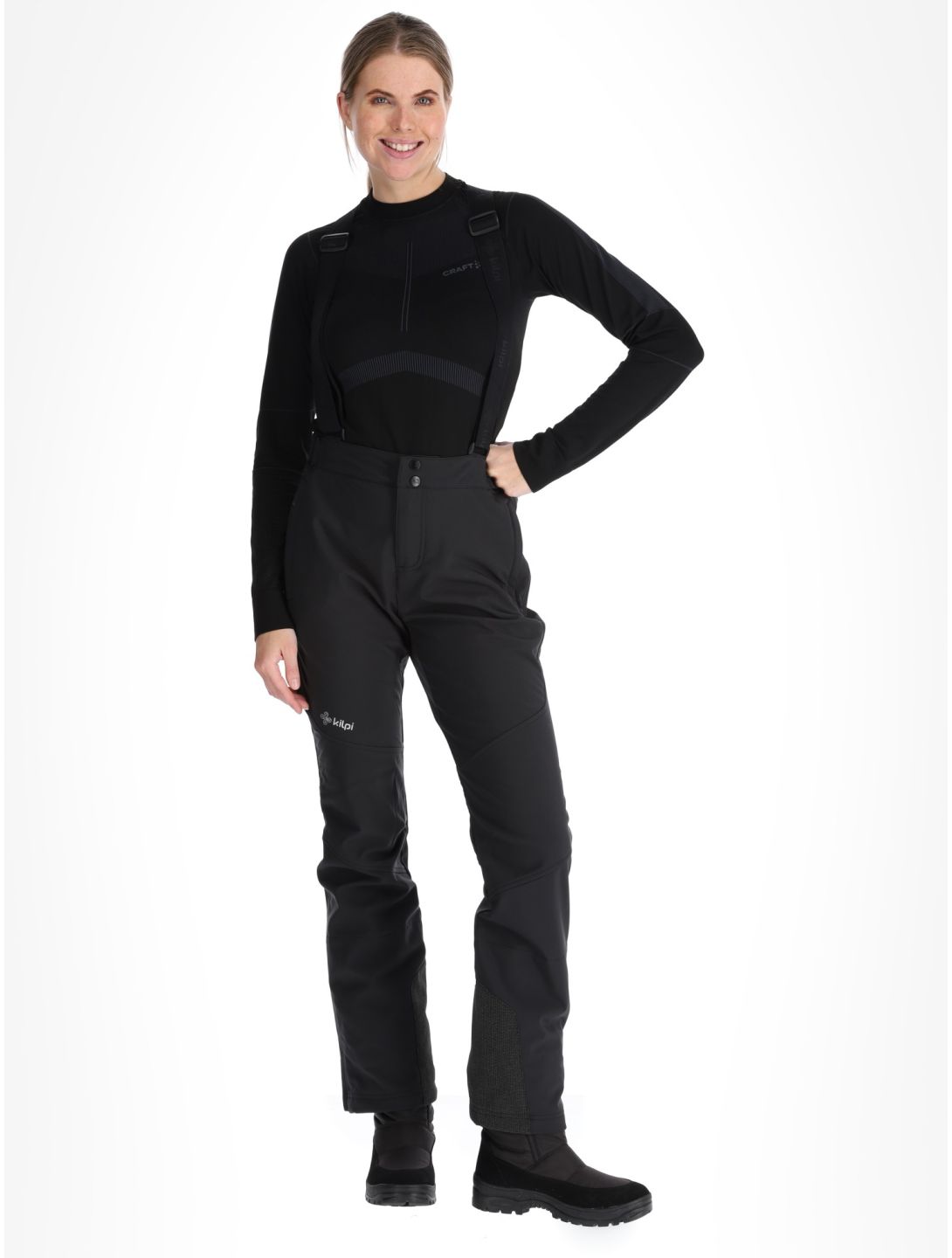 Kilpi, Rhea softshell skibroek dames Black zwart 