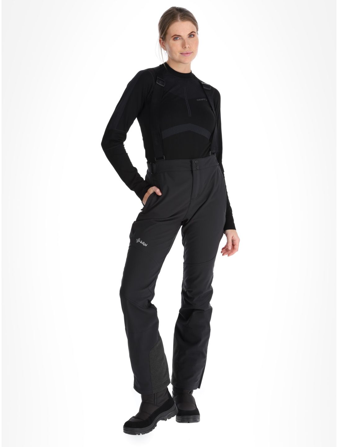 Kilpi, Rhea softshell skibroek dames Black zwart 