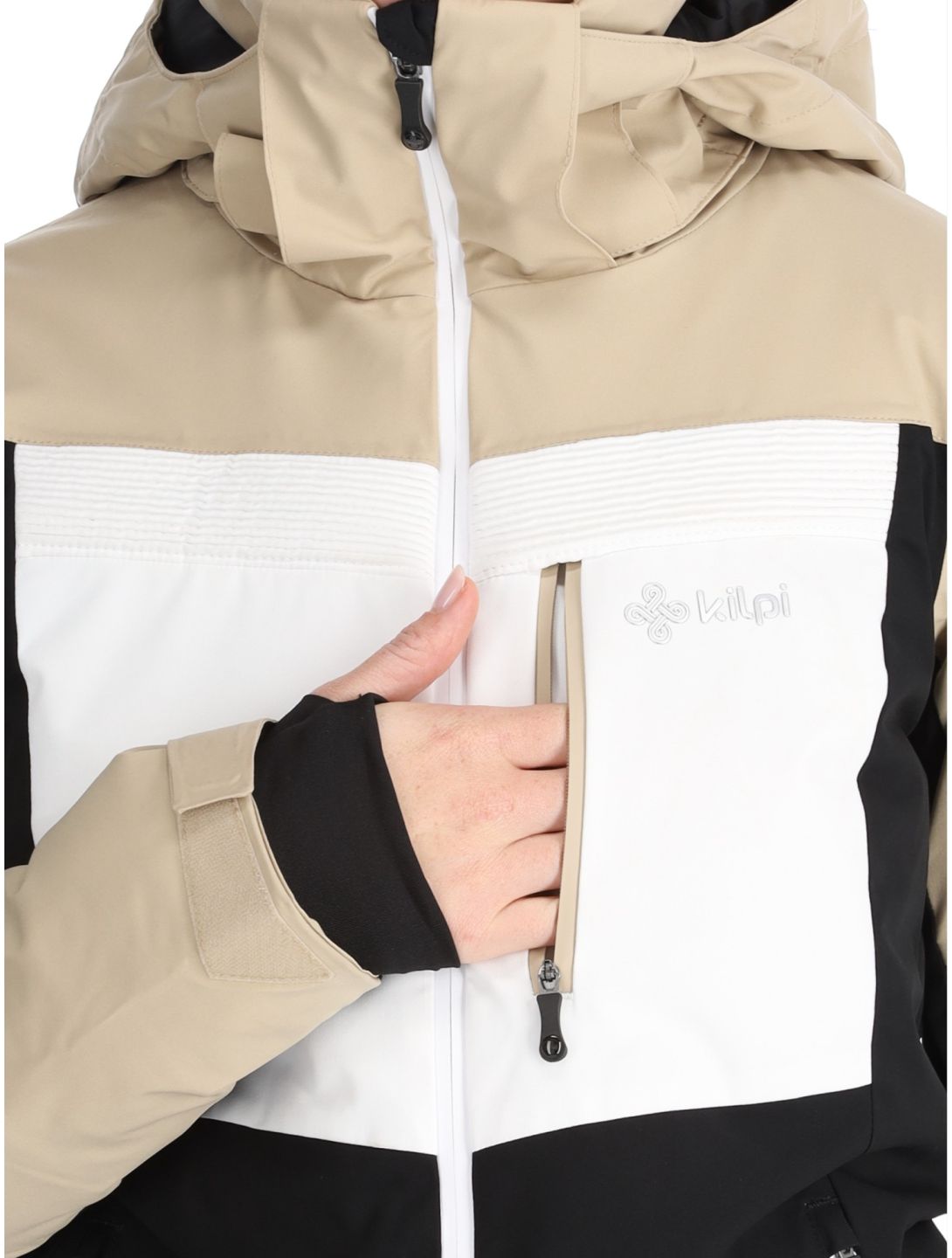 Kilpi, Valera ski-jas dames Beige beige, wit, zwart 