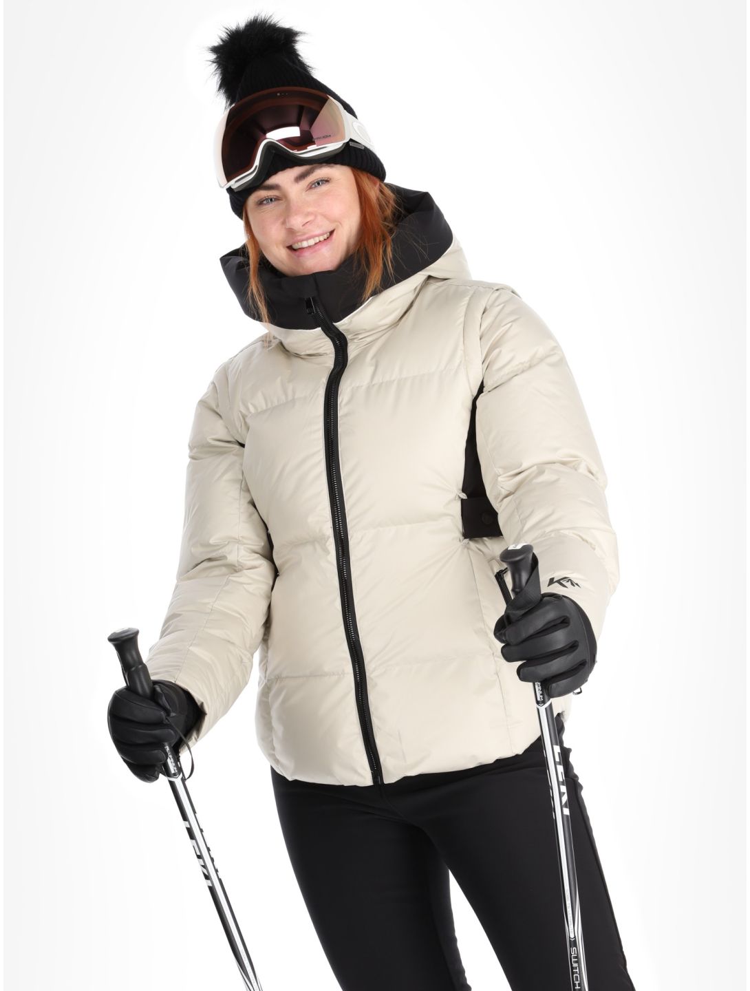 Kou Sportswear, Alpine elegance ski-jas dames Sustained Grey grijs 