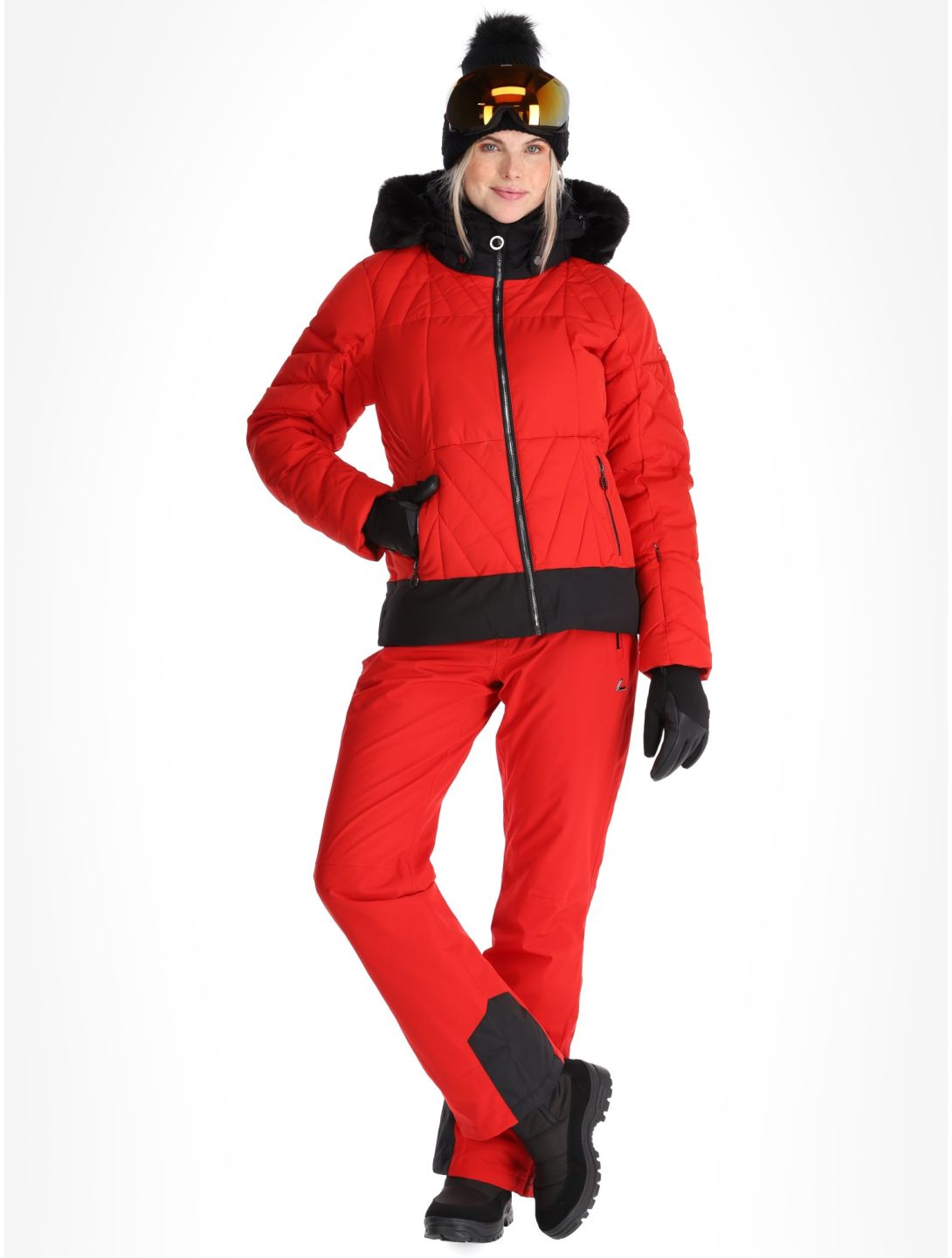 Luhta, Hakonkoski ski-jas dames Cranberry rood 