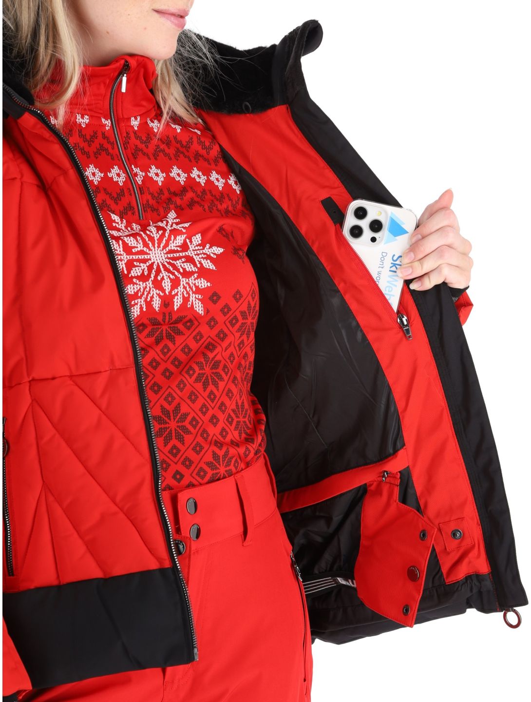 Luhta, Hakonkoski ski-jas dames Cranberry rood 