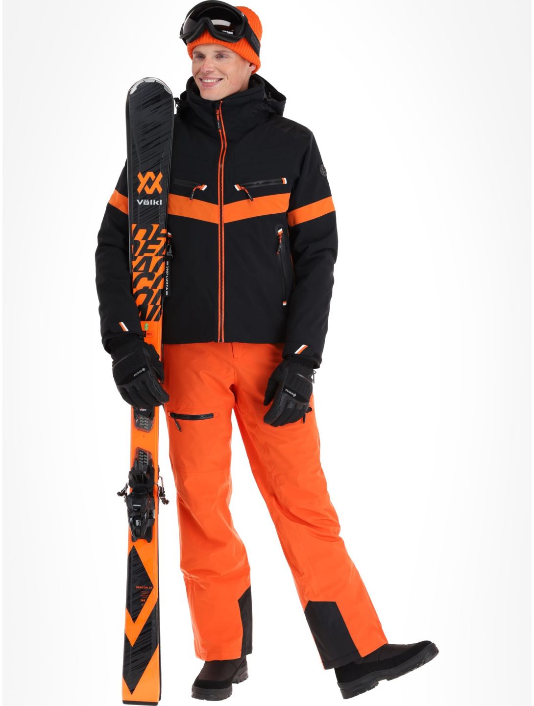 Luhta, Jierstivaara ski-jas heren Black oranje, zwart 