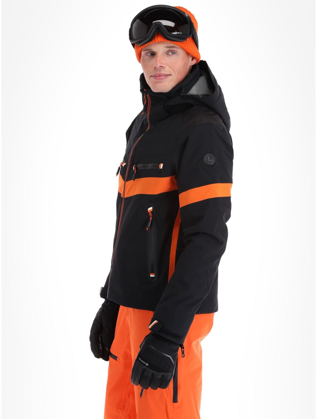 Luhta, Jierstivaara ski-jas heren Black oranje, zwart 