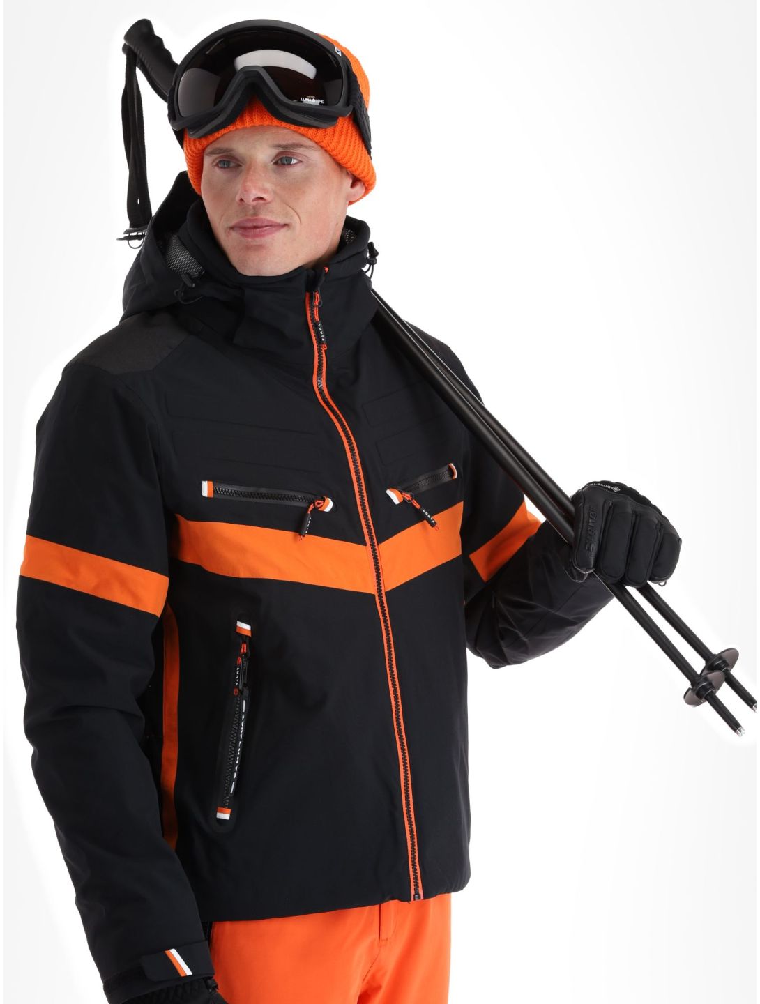 Luhta, Jierstivaara ski-jas heren Black oranje, zwart 