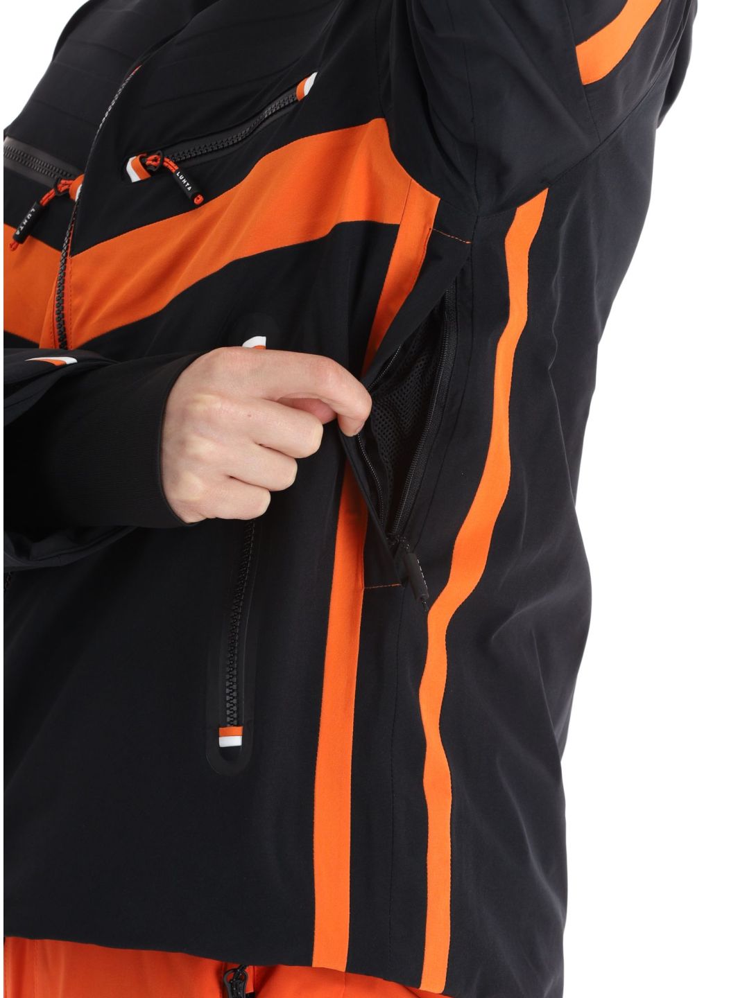 Luhta, Jierstivaara ski-jas heren Black oranje, zwart 