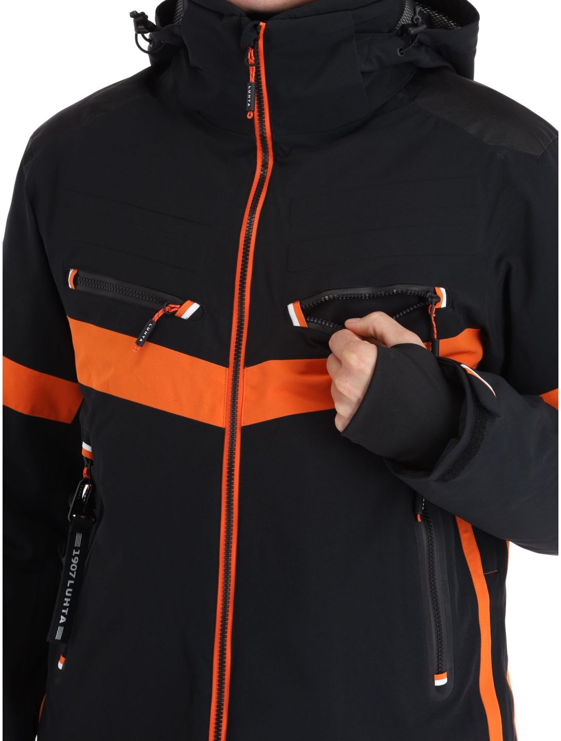 Luhta, Jierstivaara ski-jas heren Black oranje, zwart 