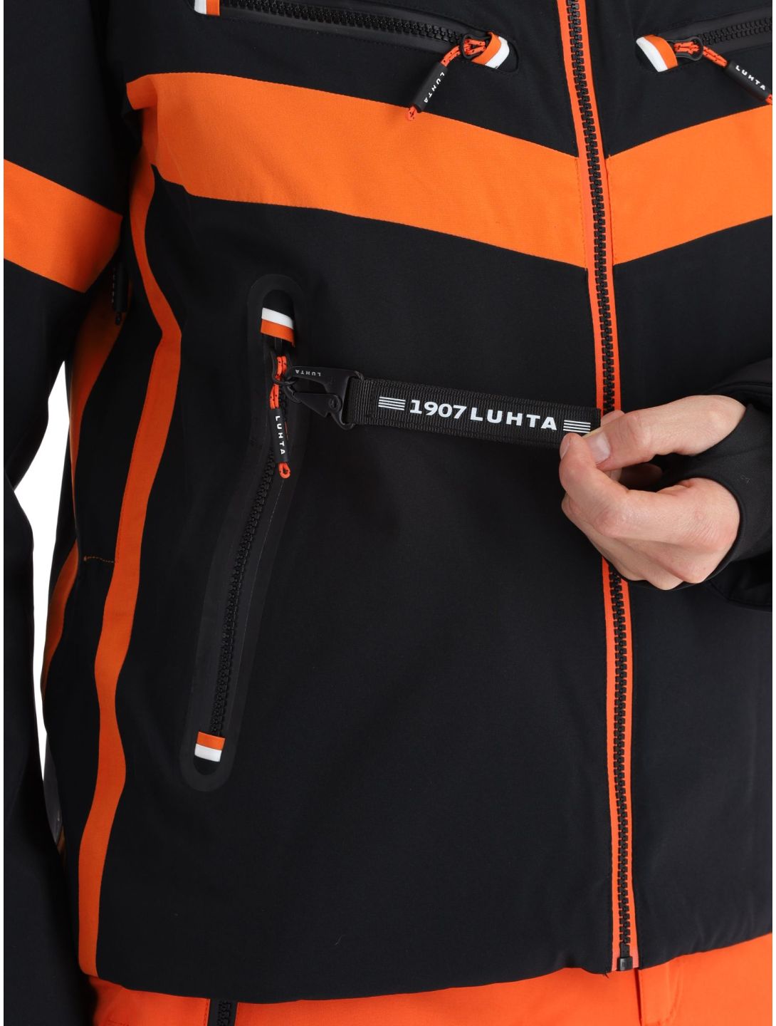 Luhta, Jierstivaara ski-jas heren Black oranje, zwart 