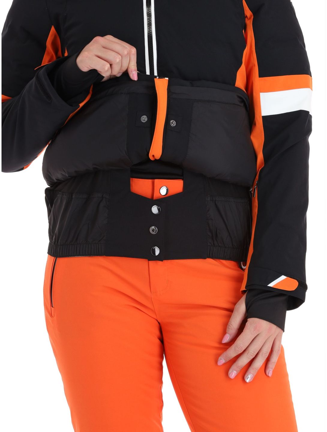 Luhta, Kaakkurivaara ski-jas dames Black oranje, zwart 