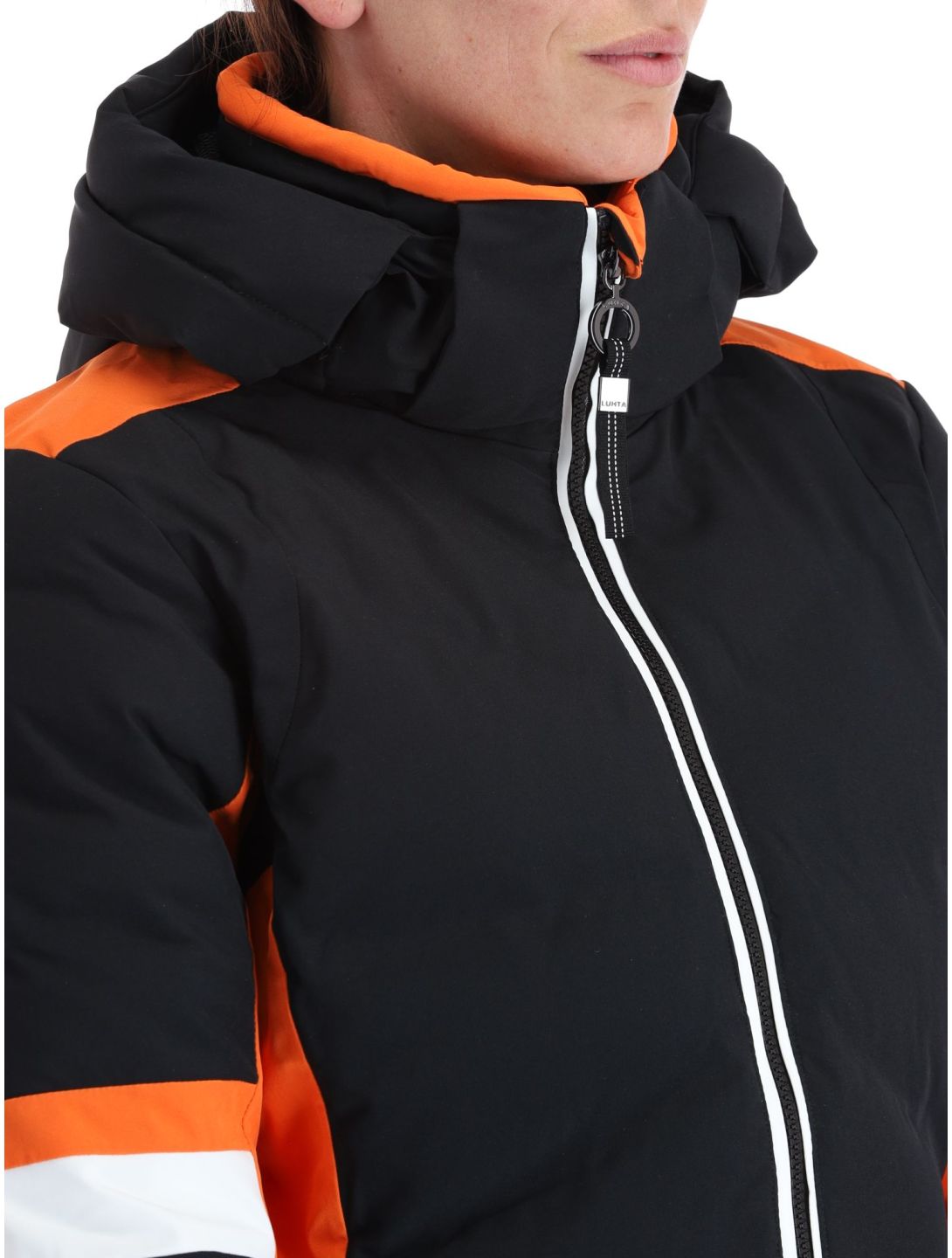 Luhta, Kaakkurivaara ski-jas dames Black oranje, zwart 