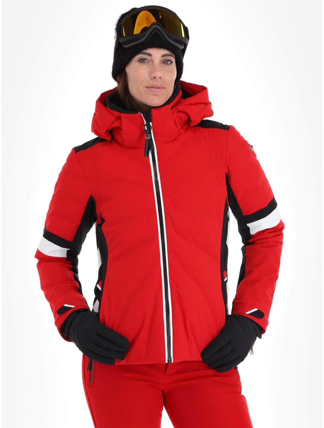 Luhta, Kaakkurivaara ski-jas dames Cranberry rood, zwart 