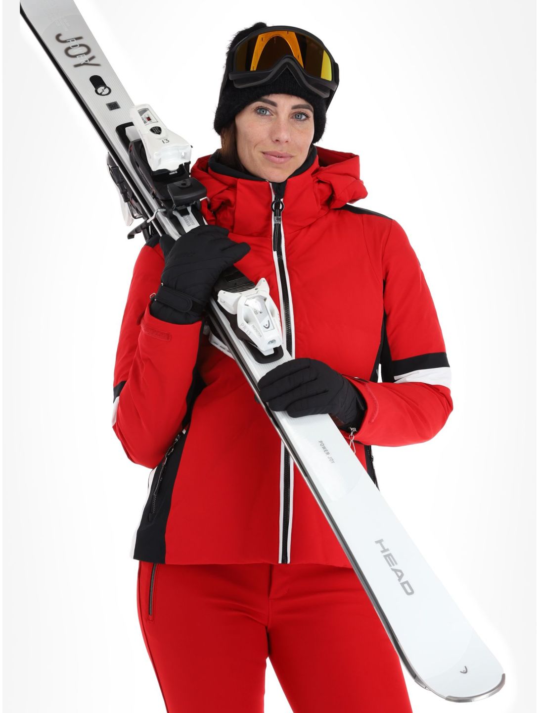 Luhta, Kaakkurivaara ski-jas dames Cranberry rood, zwart 