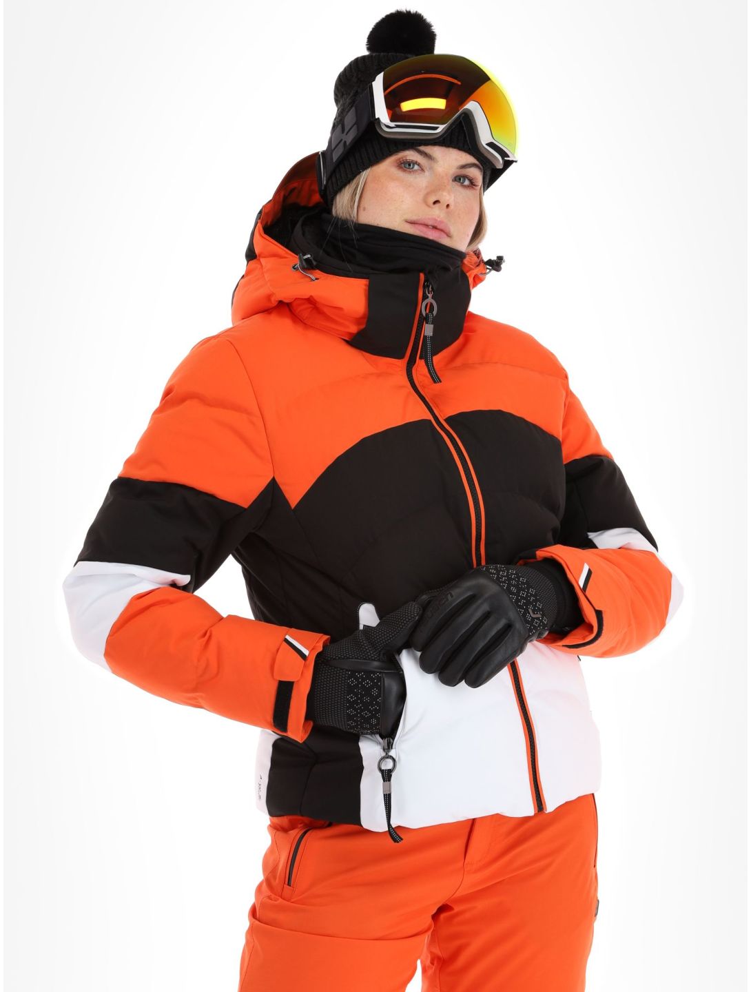 Luhta, Kaldoaivi ski-jas dames Orange oranje, wit, zwart 