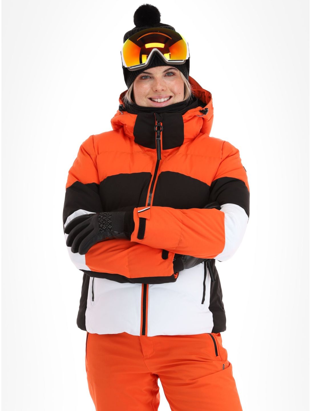 Luhta, Kaldoaivi ski-jas dames Orange oranje, wit, zwart 