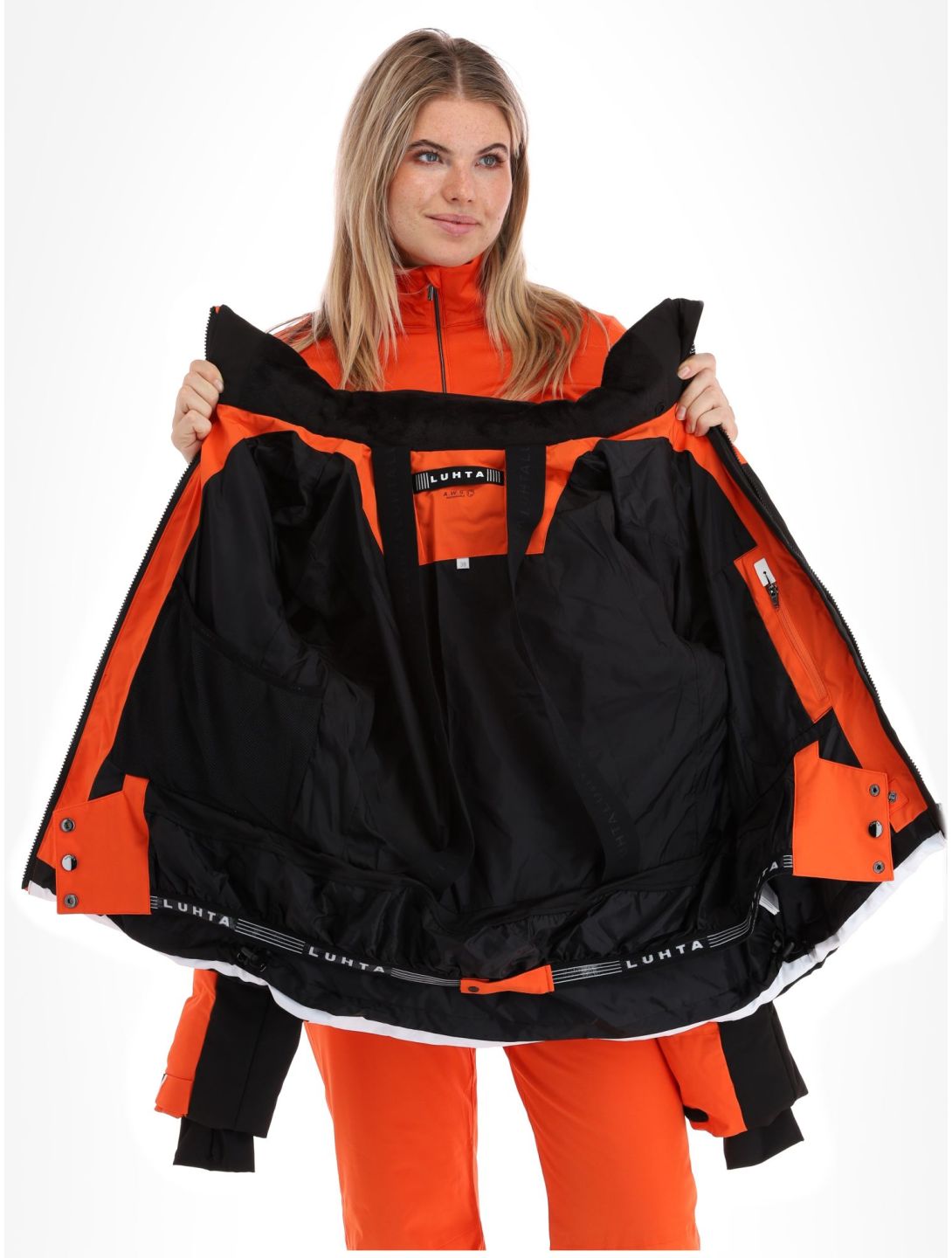 Luhta, Kaldoaivi ski-jas dames Orange oranje, wit, zwart 