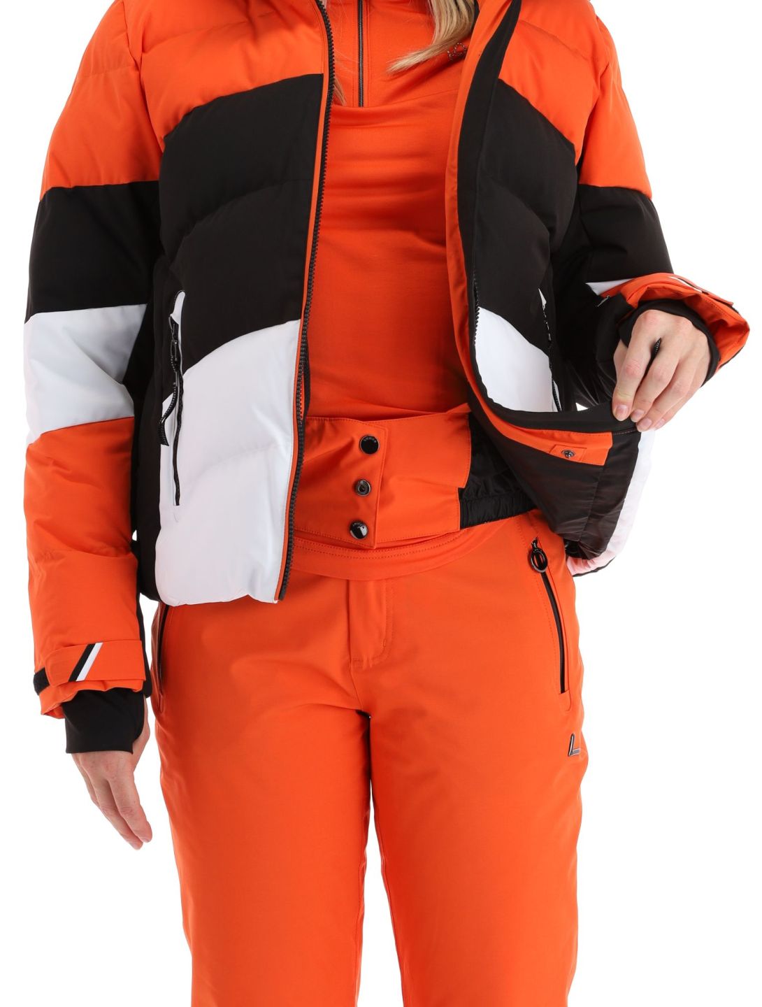 Luhta, Kaldoaivi ski-jas dames Orange oranje, wit, zwart 