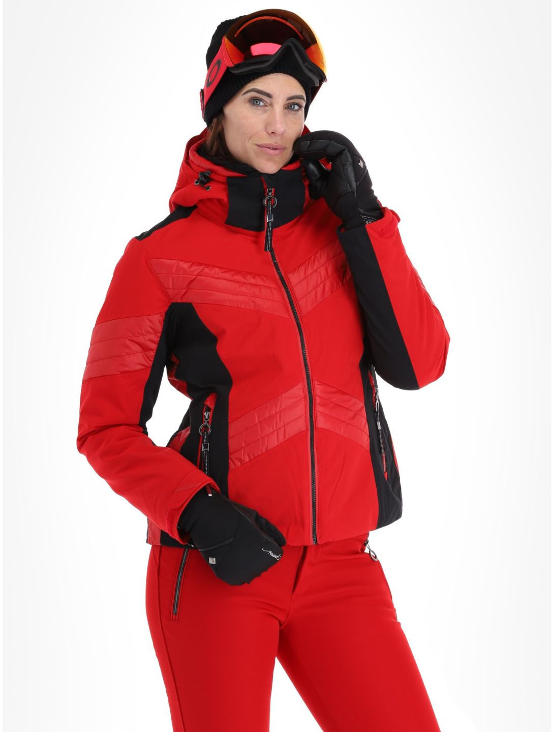 Luhta, Karravaara ski-jas dames Cranberry rood, zwart 