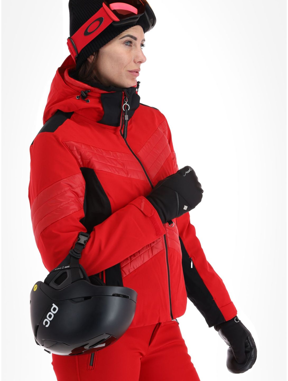 Luhta, Karravaara ski-jas dames Cranberry rood, zwart 