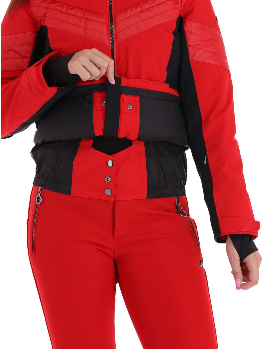 Luhta, Karravaara ski-jas dames Cranberry rood, zwart 