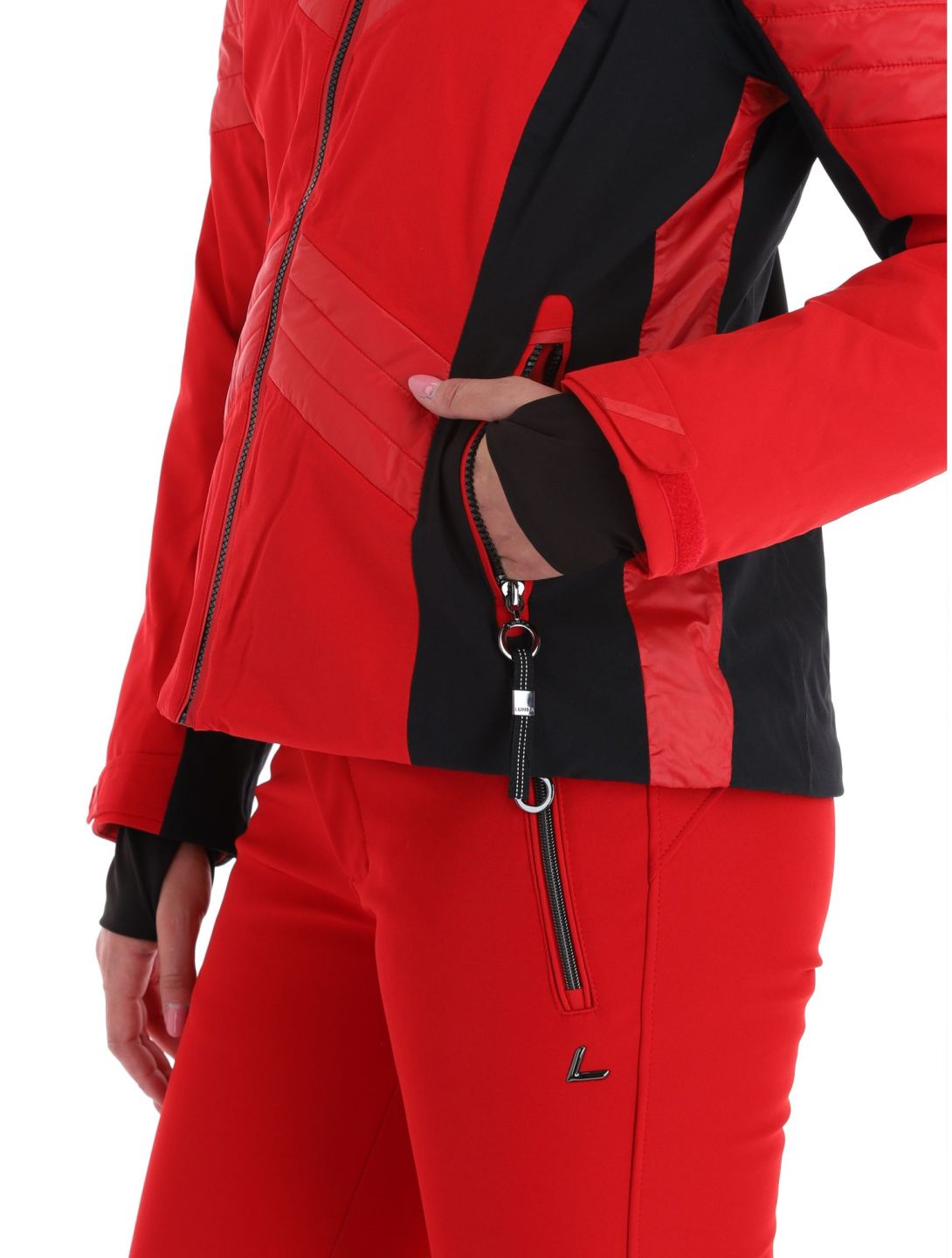 Luhta, Karravaara ski-jas dames Cranberry rood, zwart 