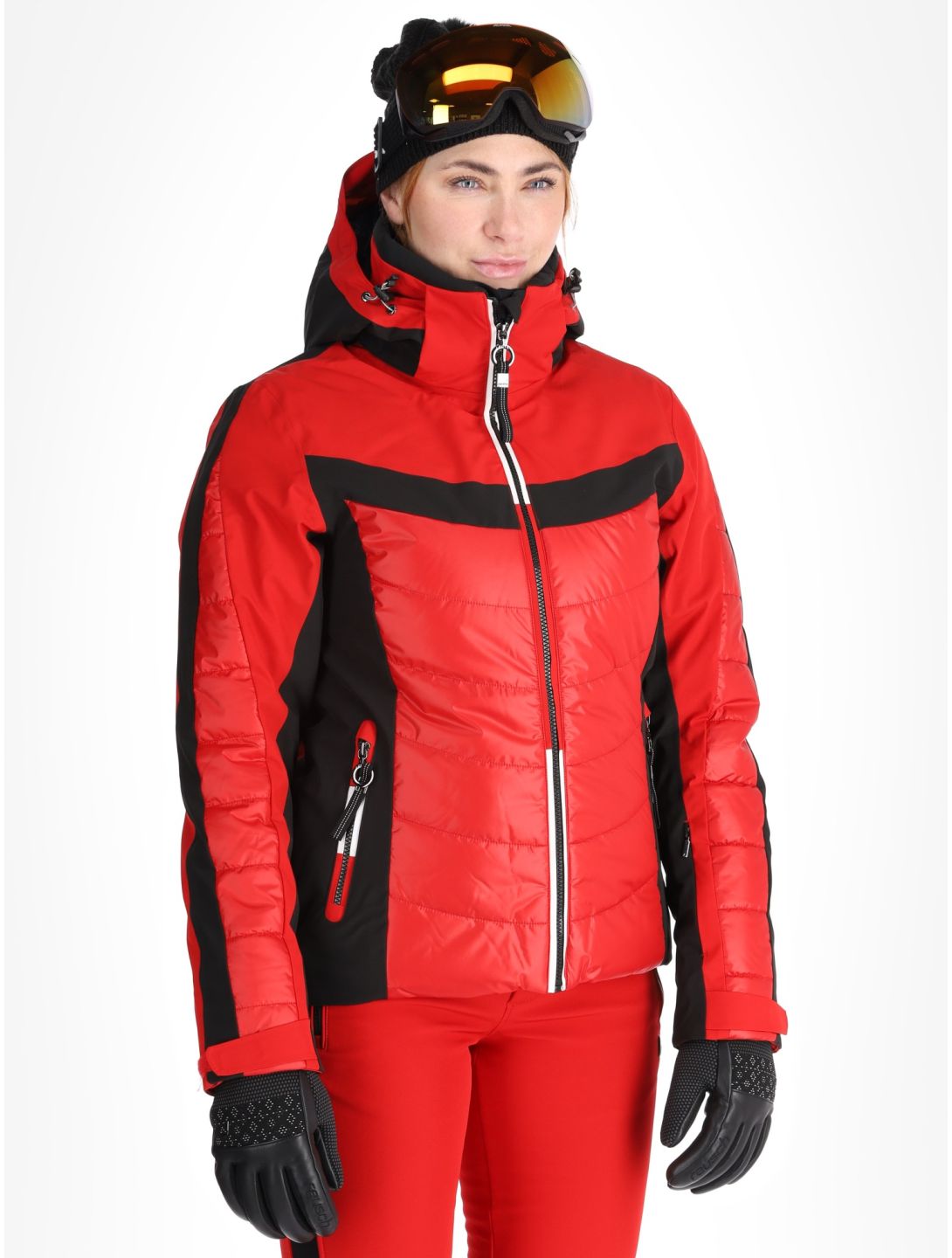 Luhta, Kitinen ski-jas dames Cranberry rood 