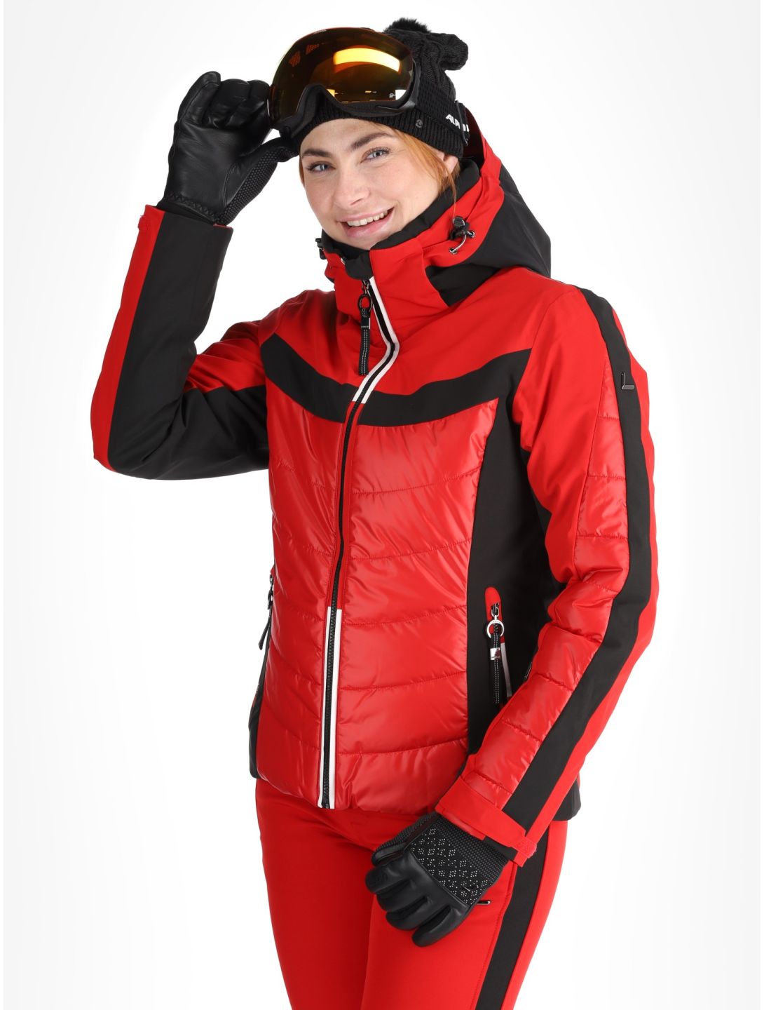 Luhta, Kitinen ski-jas dames Cranberry rood 