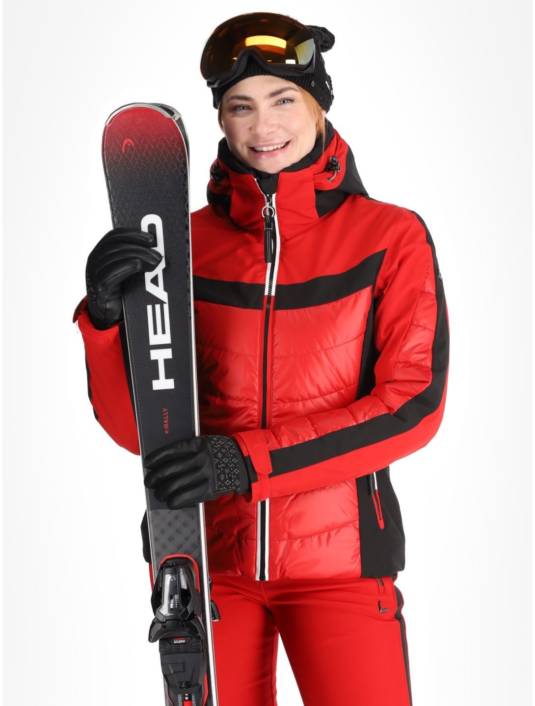 Luhta, Kitinen ski-jas dames Cranberry rood 