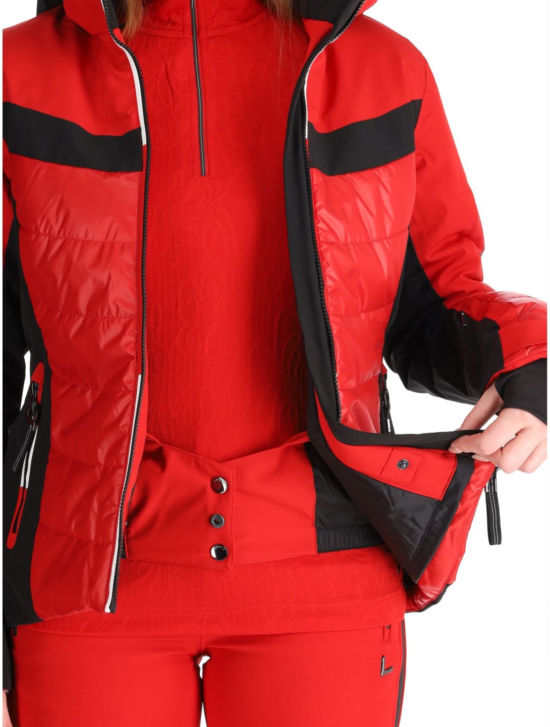 Luhta, Kitinen ski-jas dames Cranberry rood 